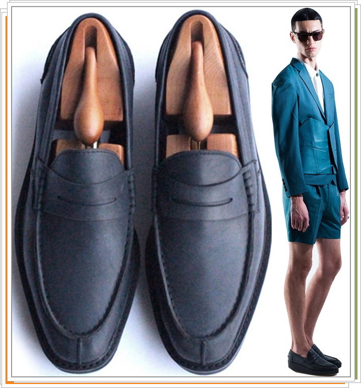 皮鞋懶人鞋子-英倫學院風型男樂福鞋2色5s71【義大利進口】【米蘭精品】