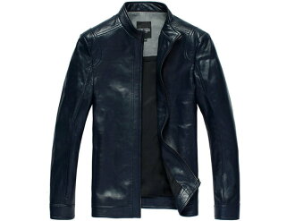 皮衣外套-正韓立領帥氣修身男機車夾克3色cm114【韓國進口】【米蘭精品】