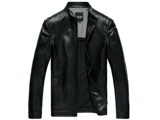 皮衣外套-正韓立領帥氣修身男機車夾克3色cm114【韓國進口】【米蘭精品】