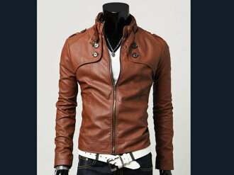 皮衣外套-正韓立領帥氣修身男棒球夾克3色cm119【韓國進口】【米蘭精品】