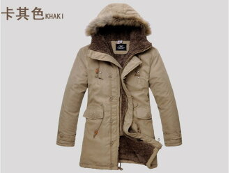 風衣外套-正韓秋冬保暖連帽男長版大衣2色cm165【韓國進口】【米蘭精品】