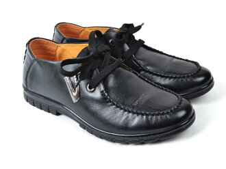 真皮皮鞋-時尚流行休閒商務型男鞋子2色a1【韓國進口】【米蘭精品】