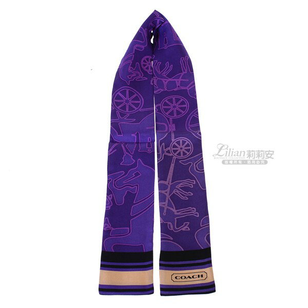 COACH 85041 全新紫色 小絲巾