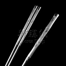 【韓購網】韓國竹節圖扁筷湯匙組★不銹鋼製★環保餐具★精緻非常適合送禮