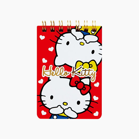 【真愛日本】16060800023 迷你線圈便條本-愛心紅 三麗鷗 Hello Kitty 凱蒂貓 文具用品 便條紙筆記本