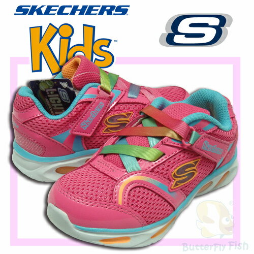 SKECHERS 燈鞋 幼童鞋-女童, 10504NPKMT ; 蝴蝶魚戶外用品