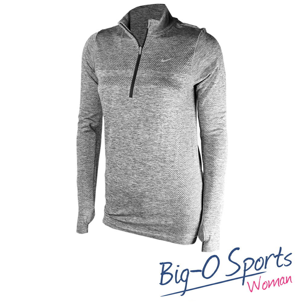 NIKE 耐吉DRI-FIT KNIT 1/2 ZIP TOP 路跑長T 女 659487010