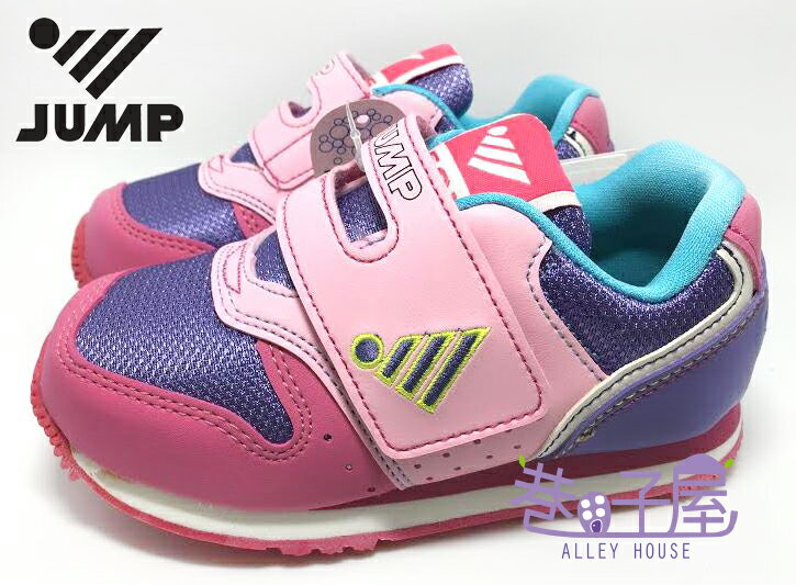 【巷子屋】JUMP 將門 女童馬卡龍超輕量復古運動慢跑鞋 [565] 粉紫 MIT台灣製造 超值價$590