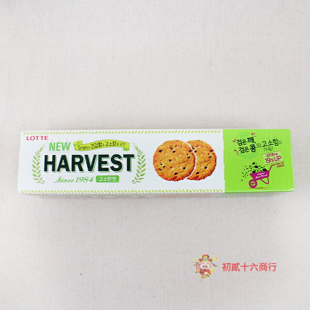 【0216零食會社】LOTTE Harvest黑芝麻脆餅100g