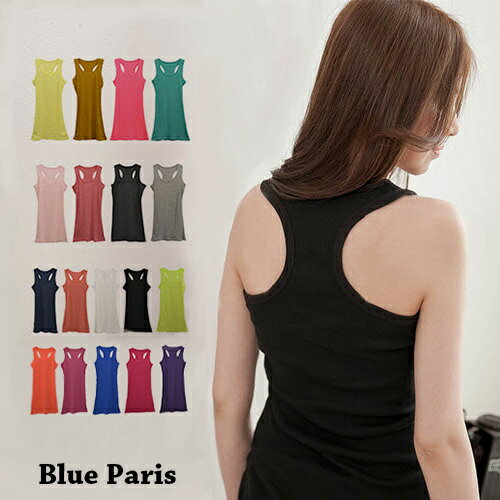 背心 - 羅紋棉長版挖背背心《18色》【11946】 藍色巴黎☛ 現貨商品 MIT