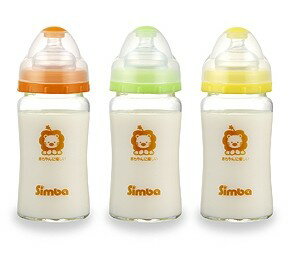 小獅王辛巴 Simba 超輕鑽寬口雙凹玻璃大奶瓶240mlS6905