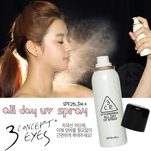 3CE - 3CONCEPT EYES (ALL DAY UV SPRAY) SPF25 PA++防曬噴霧60ml【AN SHOP】