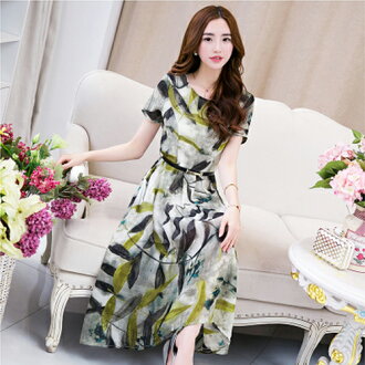 *ORead*波西米亞沙灘雪紡連身裙(2色M~2XL)