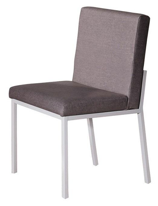 【尚品傢俱】HY-A447-15 亞森亞麻皮白色餐椅(灰皮)