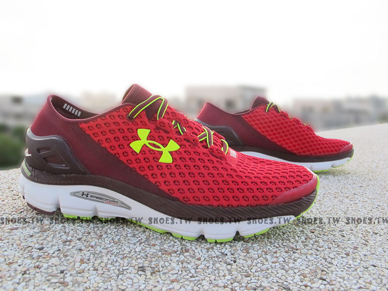 Shoestw【1255821-600】UNDER ARMOUR UA 慢跑鞋 Speedform Gemini 紅酒紅