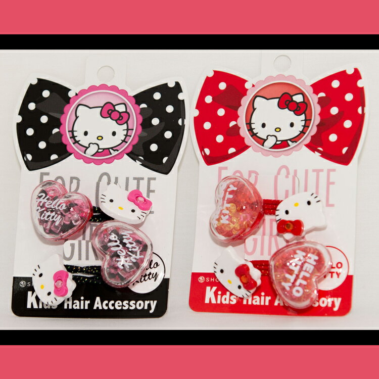 Hello Kitty 髮束髮圈 心形 日本製 正版商品