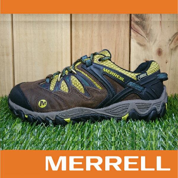 MERRELL ALL OUT BLAZE GORE-TEX防水 男款低筒登山健行鞋 黃金大底 咖啡色