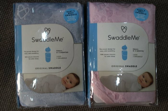 美國Summer Infant SwaddleMe (Luxe Velboa 絨毛刷毛懶人包巾)-藍色