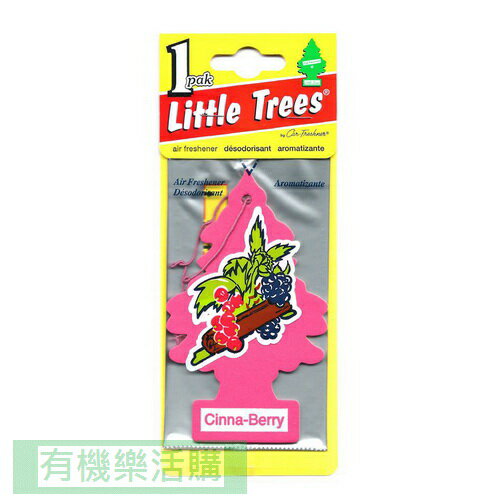 美國 Little Trees 小樹香片芳香吊飾10g/片-紅苺果【有機樂活購】