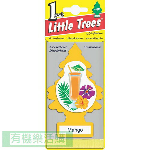 美國 Little Trees 小樹香片芳香吊飾10g/片-芒果【有機樂活購】