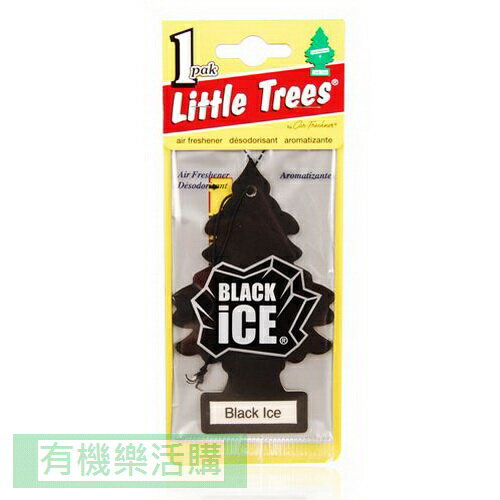 美國 Little Trees 小樹香片芳香吊飾10g/片-黑冰塊【有機樂活購】