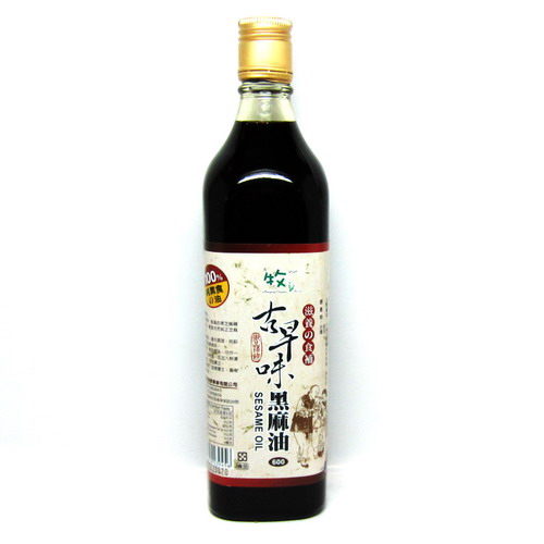 牧馬 古早味黑麻油600ml/罐