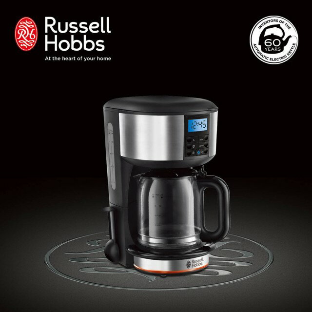 【集雅社】Russell Hobbs 英國羅素 60週年 Legacy 晶亮咖啡機 (20681TW-晶亮銀) ★送蒸蛋器