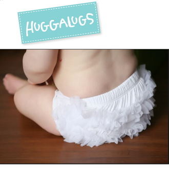 ★啦啦看世界★ Huggalugs 澳洲國民小童 / 白雪紡屁屁褲 White Chiffon Bloomer