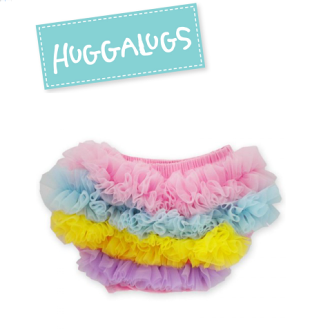 ★啦啦看世界★ Huggalugs 澳洲國民小童 / 彩虹雪紡屁屁褲 Rainbow Sherbet Chiffon Bloomer