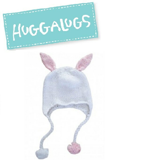 ★啦啦看世界★ Huggalugs 澳洲國民小童 / 粉紅兔編織帽 Hugbunny Orchid Beanie Hat