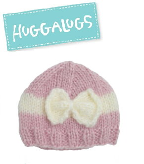 ★啦啦看世界★ Huggalugs 澳洲國民小童 / 甜美蝴蝶結毛帽(粉) Quartz Beanie Hat