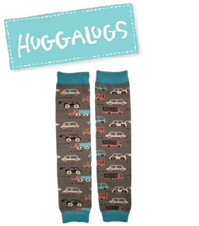 ★啦啦看世界★ Huggalugs 澳洲國民小童手襪套 / 噗噗車襪套 Wheels Legwarmers