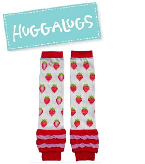 ★啦啦看世界★ Huggalugs 澳洲國民小童手襪套 / 非常草莓襪套 Very Berry Legwarmers 襪套