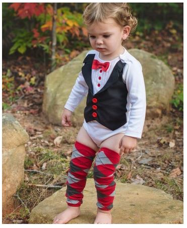 ★啦啦看世界★ Rufflebutts/ Ruggedbutts 紅色菱格紋襪套 / 嬰兒 褲子 彌月禮 出生 飾品