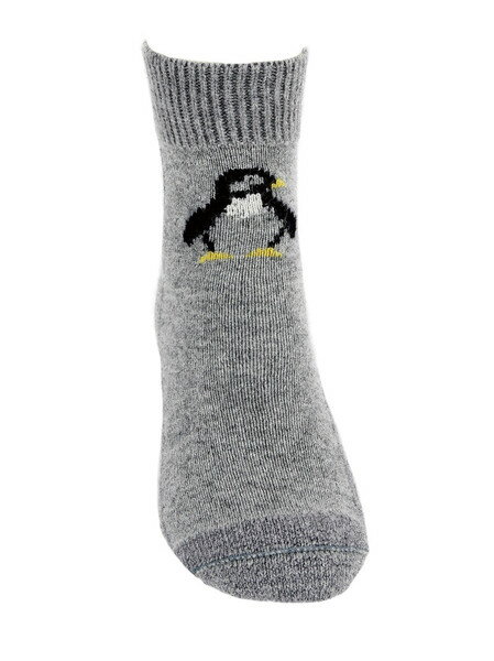 紐西蘭羊毛襪(腳ㄚ子的羊毛衣*超厚襪)(企鵝)灰色