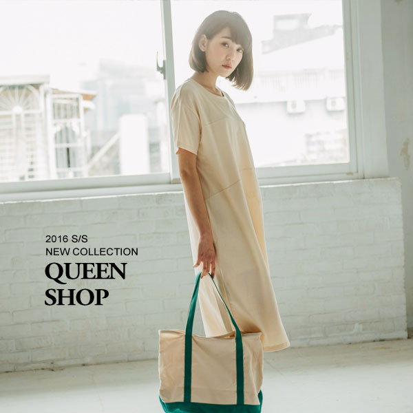 Ｑｕｅｅｎ Ｓｈｏｐ【01082686】前剪接造型單口袋長洋裝 兩色售＊現貨+預購＊