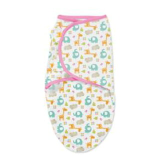 【悅兒樂婦幼用品舘】美國Summer Infant 聰明懶人嬰幼兒睡袋包巾【純棉系列-動物派對】