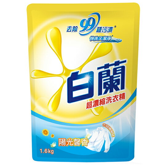 【豪上豪】白蘭陽光馨香超濃縮洗衣精補充包 (1.6KG*6入/箱)