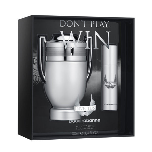 Paco Rabanne Invictus 勇者 2015男性 限量禮盒 (淡香水100ml+噴霧10ml) 公司貨 贈慾望城市 愛情至上 奢華風尚 贈隨機針管《Belle倍莉小舖》