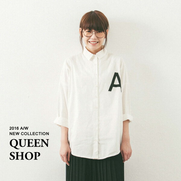 Ｑｕｅｅｎ Ｓｈｏｐ【01022276】大Ａ字母寬長版襯衫＊現貨+預購＊