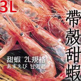 ㊣盅龐水產 ◇帶殼甜蝦3L◇1kg/盒 約41-45隻 零$645元/盒 胭脂蝦 甜蝦 不可錯過的美味~挑戰最低價