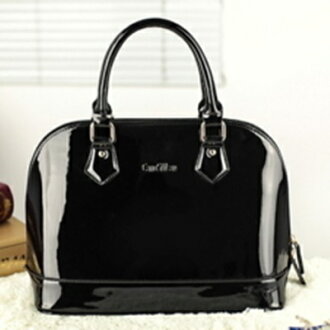 貝殼包手提包-高檔精美亮麗有型漆皮女包包4色72an5【獨家進口】【米蘭精品】