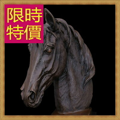 銅雕擺件 馬頭-歐洲現代家居擺設雕塑工藝品61ac13【義大利進口】【米蘭精品】