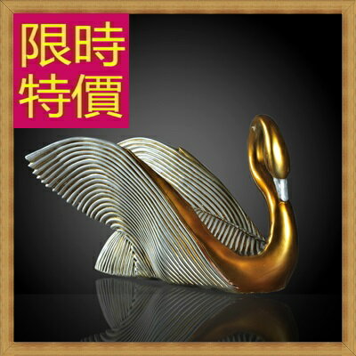 擺件 展翅天鵝-歐洲現代家居擺設雕塑工藝品61ac27【義大利進口】【米蘭精品】