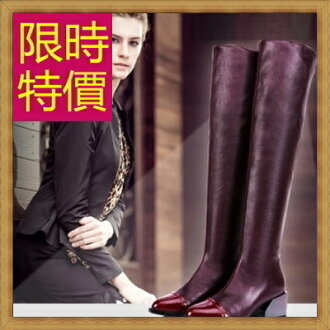過膝長靴 女靴子-正韓流行時尚帥氣皮革鞋子女馬靴2色62l34【義大利進口】【米蘭精品】