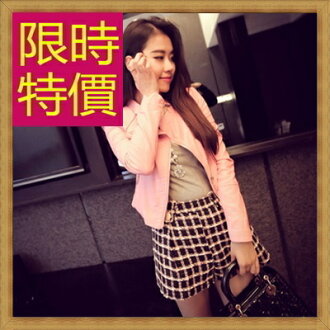 皮衣外套 女機車夾克-龐克風迷人帥氣女外套2色62m46【韓國進口】【米蘭精品】