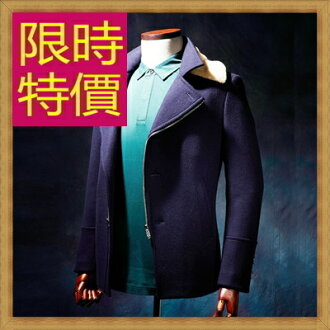 毛呢外套 男大衣-正韓羊毛保暖短版男風衣62n12【韓國進口】【米蘭精品】