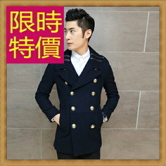 毛呢外套 男大衣-正韓羊毛保暖短版男風衣62n14【韓國進口】【米蘭精品】