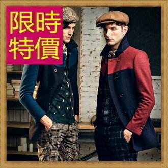 毛呢外套 男大衣-正韓羊毛保暖短版男風衣2色62n3【韓國進口】【米蘭精品】