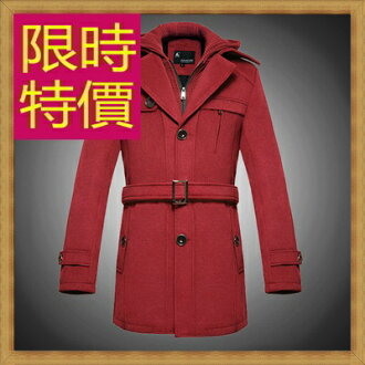 毛呢外套-正韓羊毛保暖長版男風衣大衣4色62n32【韓國進口】【米蘭精品】